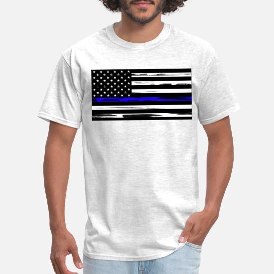 Police US Flag with Blue Stripe - Men's 